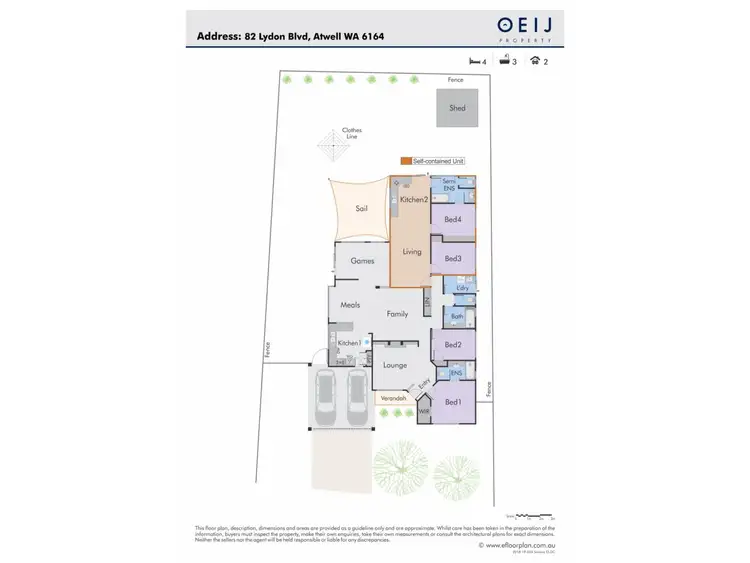 Floorplan of Homely house listing, 82 Lydon Boulevard, Atwell WA 6164
