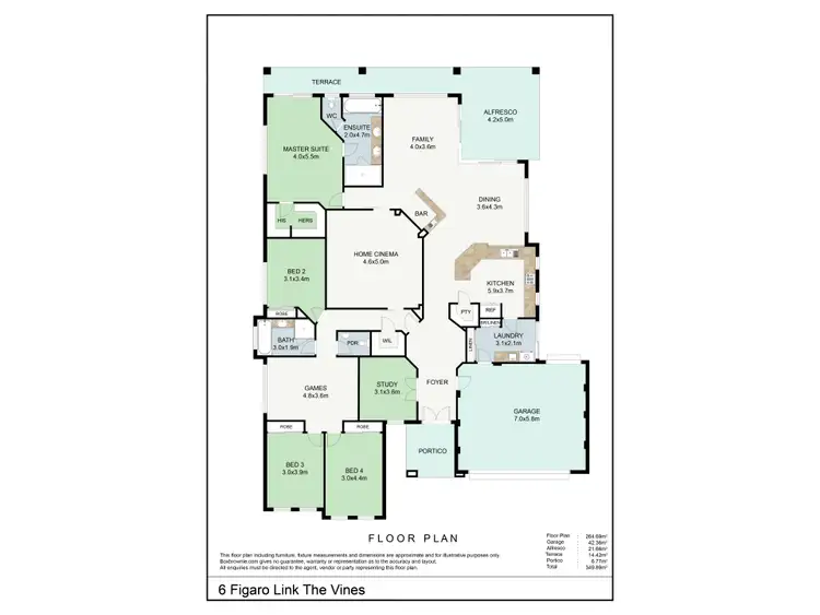 Floorplan of Homely house listing, 6 Figaro Link, The Vines WA 6069