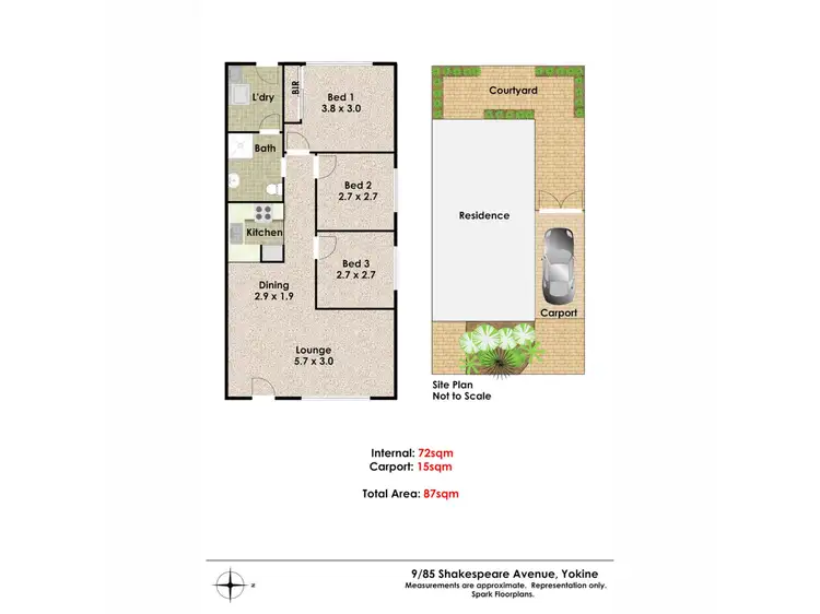 Floorplan of Homely villa listing, 9/85 Shakespeare Avenue, Yokine WA 6060