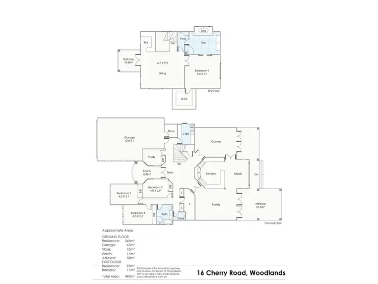 Floorplan of Homely house listing, 16 Cherry Road, Woodlands WA 6018