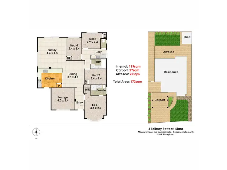 Floorplan of Homely house listing, 4 Tolbury Retreat, Kiara WA 6054