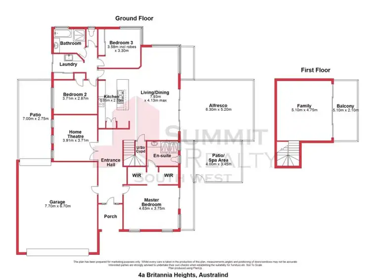 Floorplan of Homely house listing, 4A Britannia Heights, Australind WA 6233