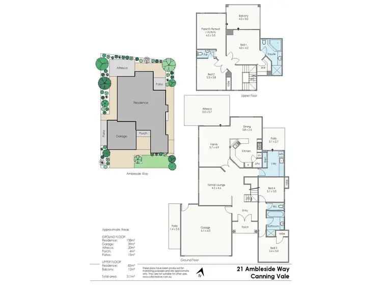 Floorplan of Homely house listing, 21 Ambleside Way, Canning Vale WA 6155