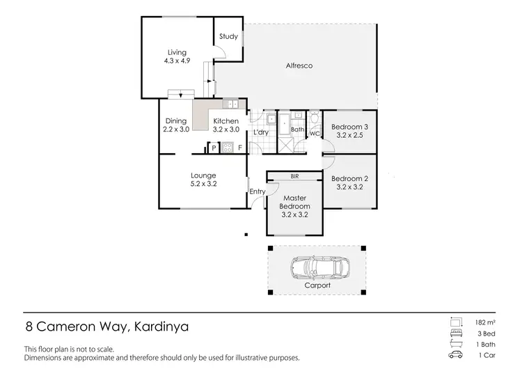 Floorplan of Homely house listing, 8 Cameron Way, Kardinya WA 6163