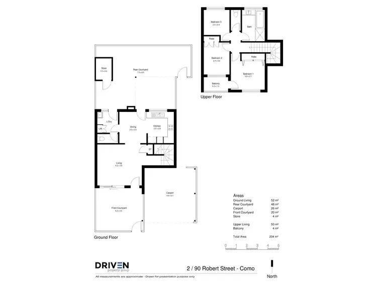 Floorplan of Homely townhouse listing, 2/90 Robert Street, Como WA 6152
