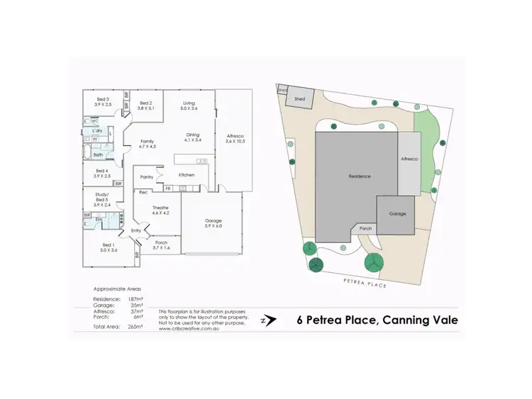 Floorplan of Homely house listing, 6 Petrea Place, Canning Vale WA 6155