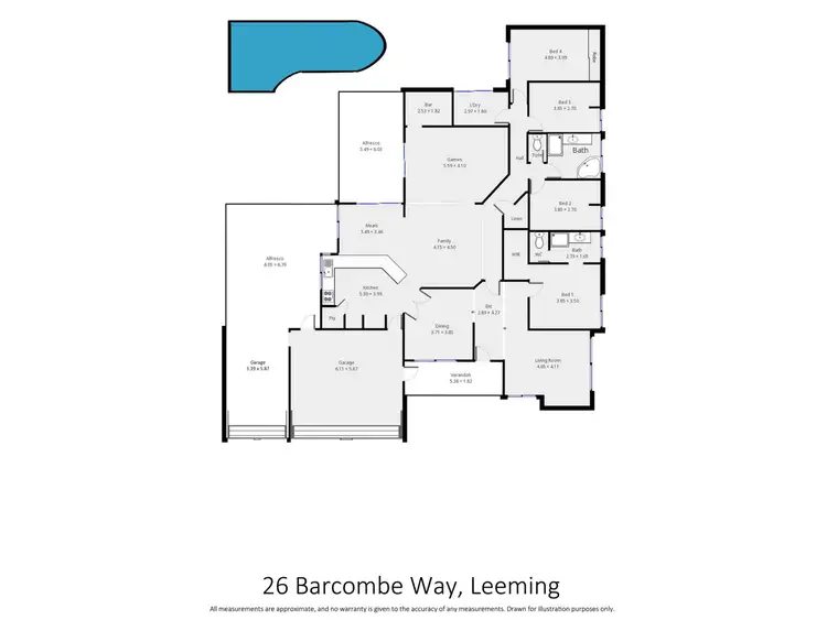 Floorplan of Homely house listing, 26 Barcombe Way, Leeming WA 6149