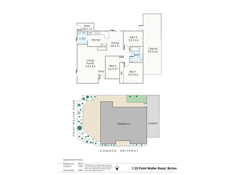 Floorplan of Homely villa listing, 1/23 Point Walter Road, Bicton WA 6157