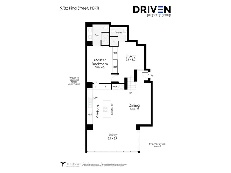 Floorplan of Homely apartment listing, 9/82 King Street, Perth WA 6000