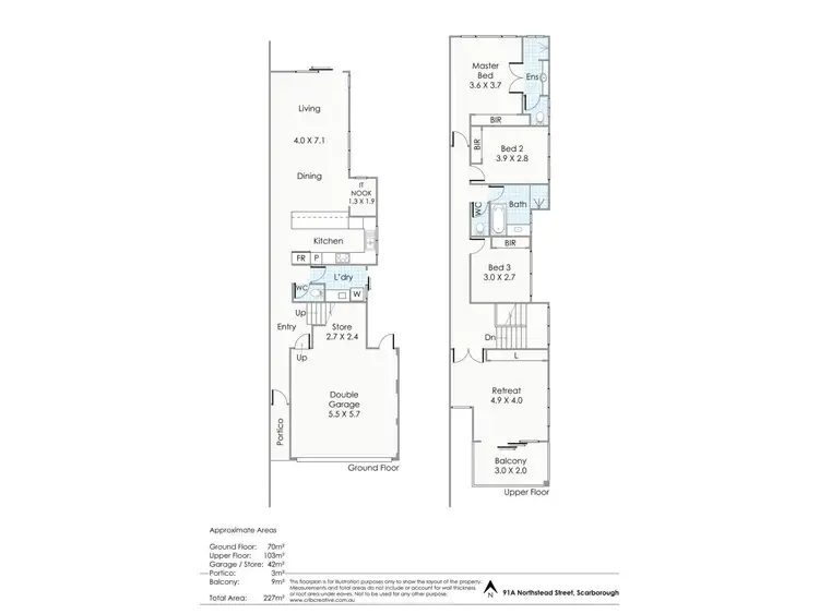 Floorplan of Homely house listing, 91A Northstead Street, Scarborough WA 6019