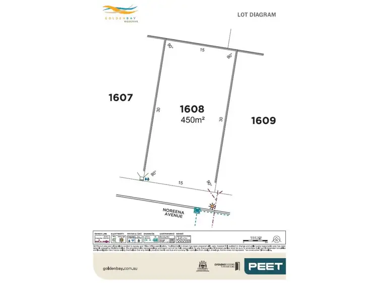 Floorplan of Homely land listing, Lot 1608, Noreena Avenue, Golden Bay WA 6174