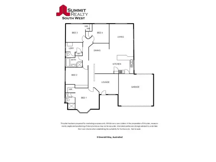 Floorplan of Homely house listing, 3 Emerald Way, Australind WA 6233