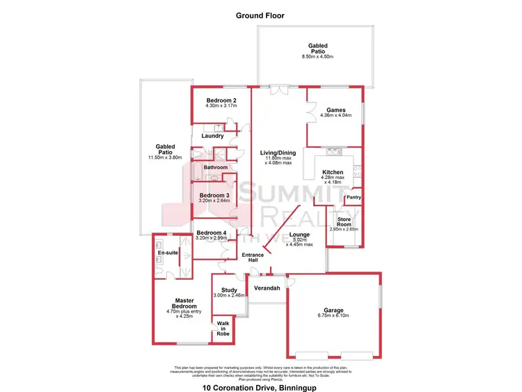 Floorplan of Homely house listing, 10 Coronation Drive, Binningup WA 6233