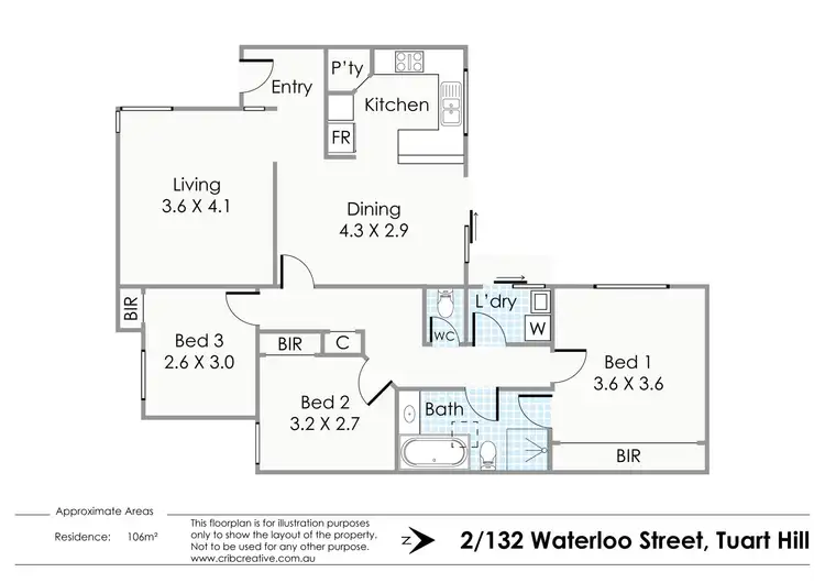 Floorplan of Homely villa listing, 2/132 Waterloo Street, Tuart Hill WA 6060