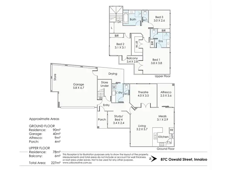 Floorplan of Homely townhouse listing, 87C Oswald Street, Innaloo WA 6018