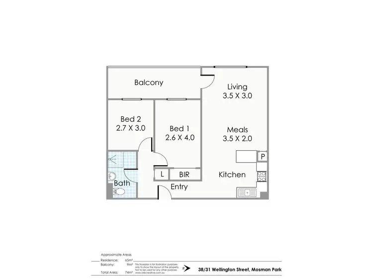 Floorplan of Homely apartment listing, 38/31 Wellington Street, Mosman Park WA 6012