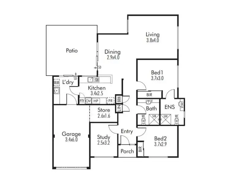 Floorplan of Homely retirement listing, 61 Imperial Circuit, Madeley WA 6065
