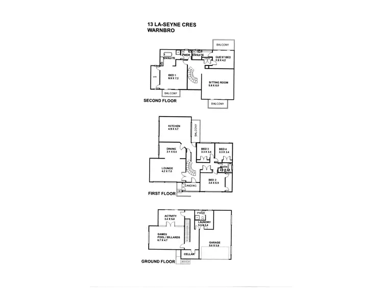 Floorplan of Homely house listing, 13 La Seyne Crescent, Warnbro WA 6169