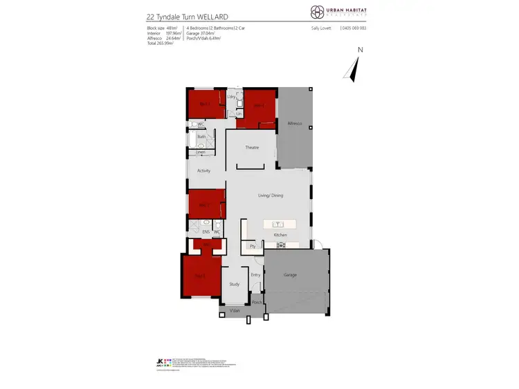 Floorplan of Homely house listing, 22 Tyndale Turn, Wellard WA 6170