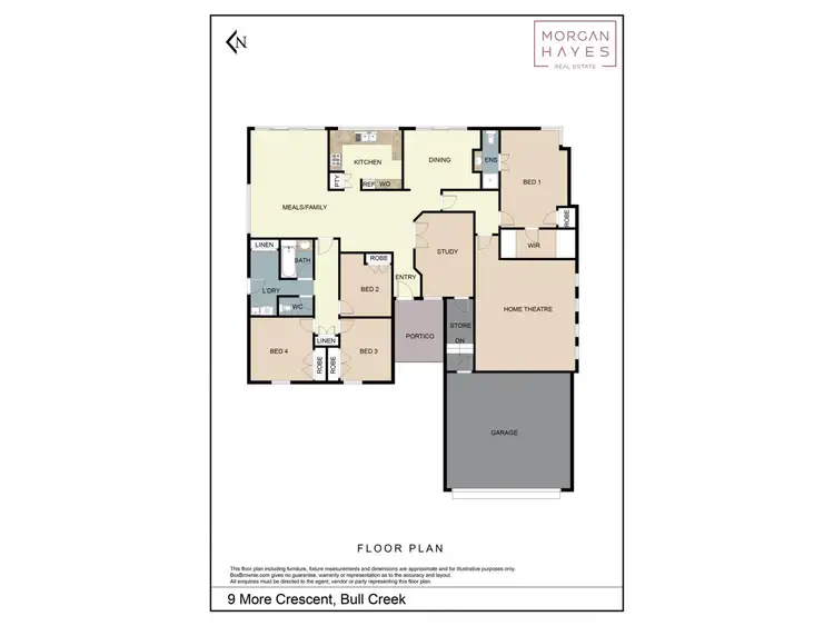 Floorplan of Homely house listing, 9 More Crescent, Bull Creek WA 6149