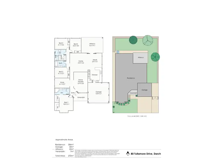 Floorplan of Homely house listing, 80 Tullamore Drive, Darch WA 6065