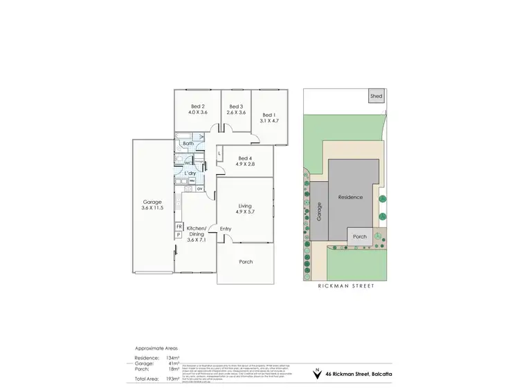 Floorplan of Homely house listing, 46 Rickman Street, Balcatta WA 6021