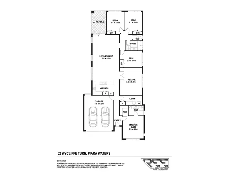 Floorplan of Homely house listing, 52 Wycliffe Turn, Piara Waters WA 6112