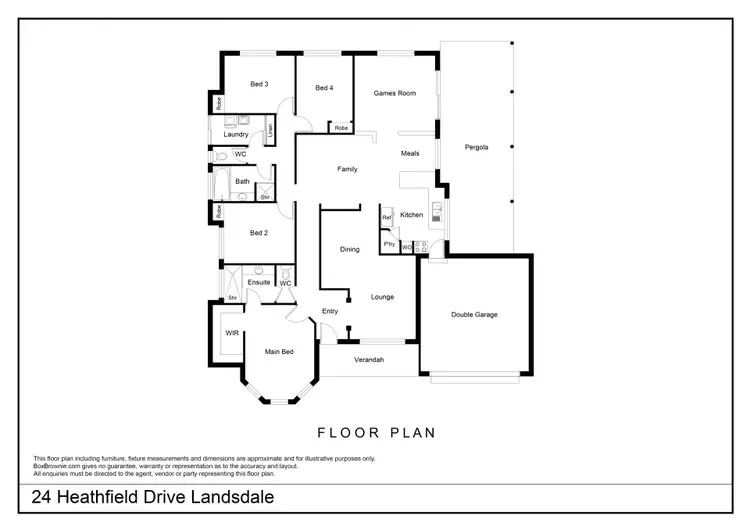 Floorplan of Homely house listing, 24 Heathfield Drive, Landsdale WA 6065