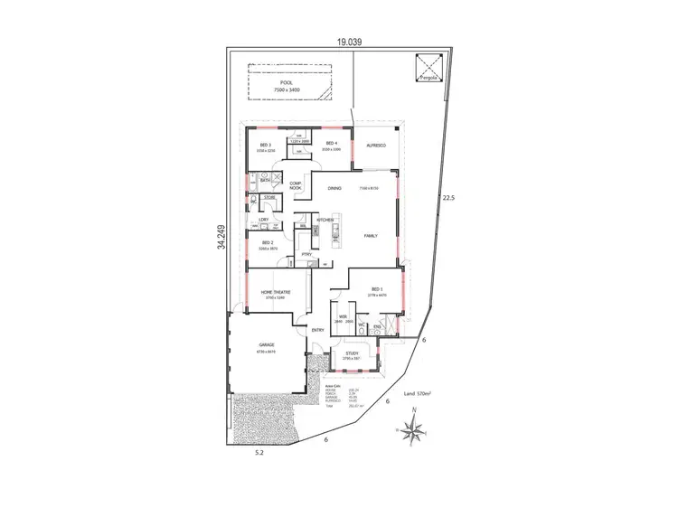 Floorplan of Homely house listing, 104 Beauchamp Loop, Wellard WA 6170