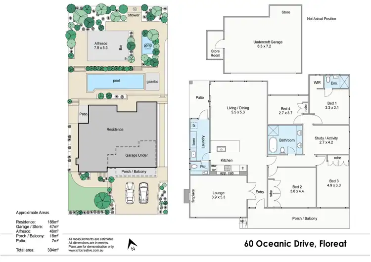 Floorplan of Homely house listing, 60 Oceanic Drive, Floreat WA 6014