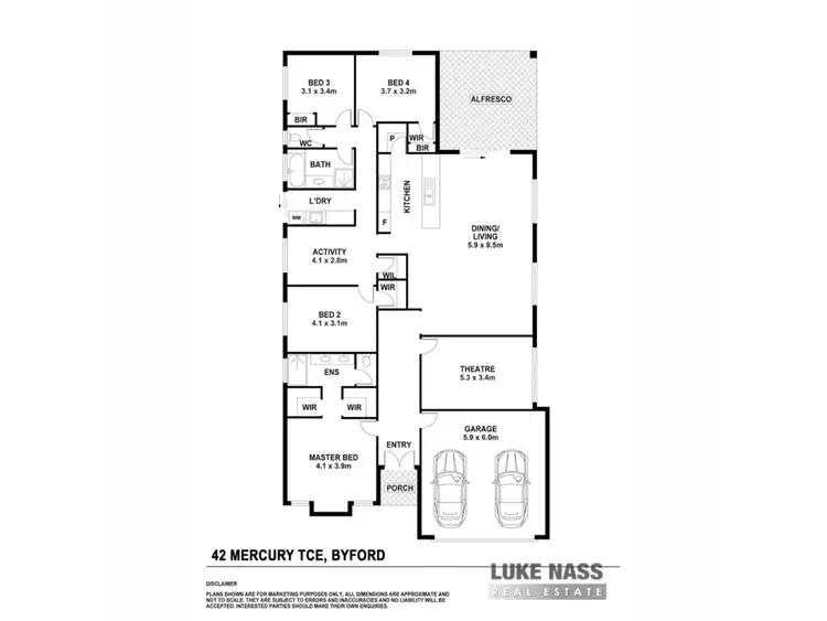 Floorplan of Homely house listing, 42 Mercury Terrace, Byford WA 6122