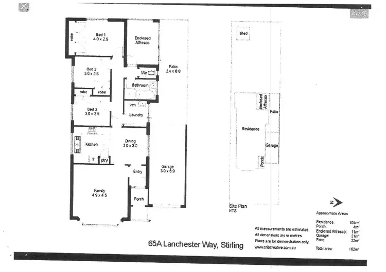 Floorplan of Homely house listing, 65A Lanchester Way, Stirling WA 6021