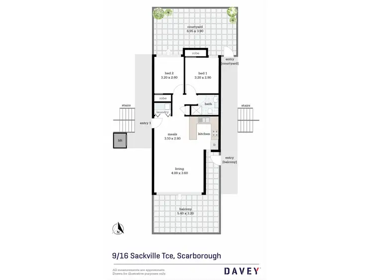 Floorplan of Homely apartment listing, 9/16 Sackville Terrace, Scarborough WA 6019