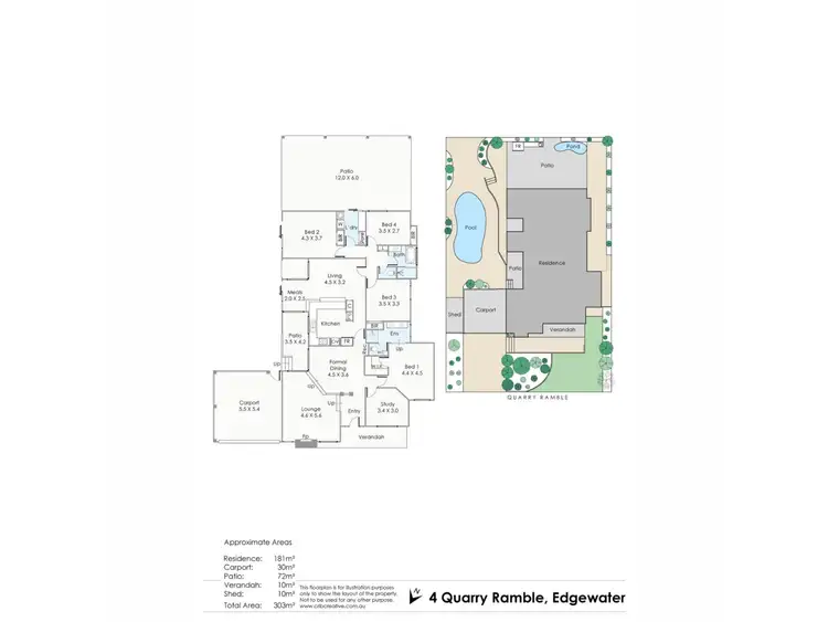 Floorplan of Homely house listing, 4 Quarry Ramble, Edgewater WA 6027
