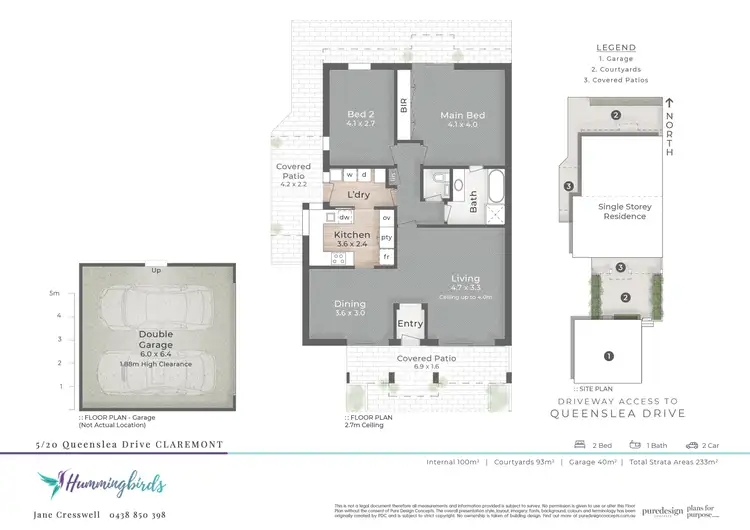 Floorplan of Homely villa listing, 5/20 Queenslea Drive, Claremont WA 6010