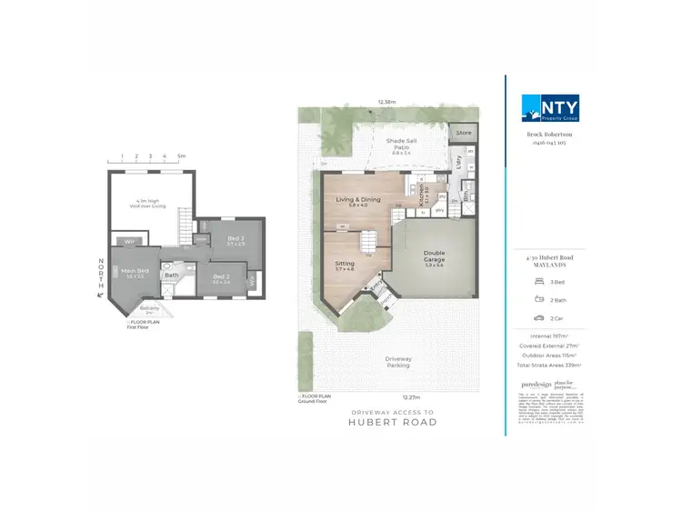 Floorplan of Homely townhouse listing, 4/30 Hubert Road, Maylands WA 6051