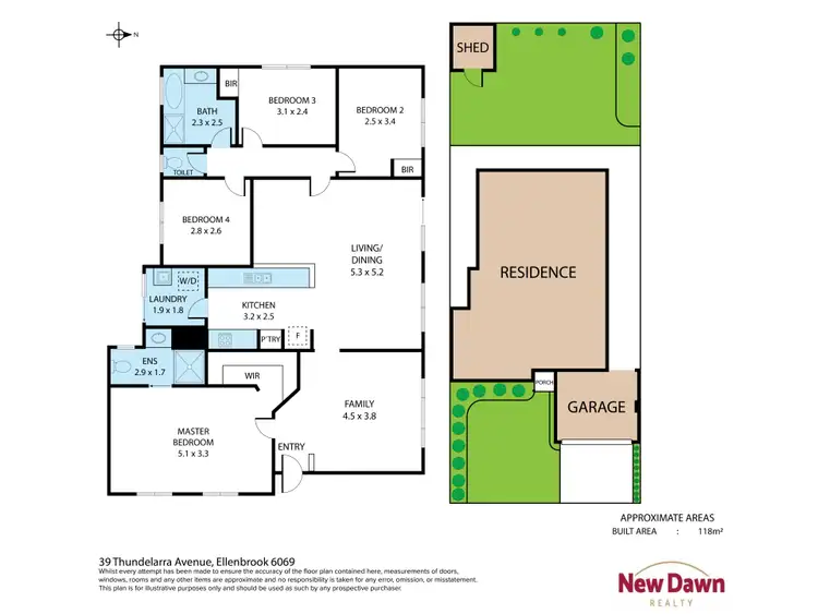 Floorplan of Homely house listing, 39 Thundelarra Avenue, Ellenbrook WA 6069