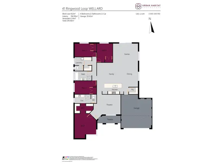 Floorplan of Homely house listing, 41 Ringwood Loop, Wellard WA 6170