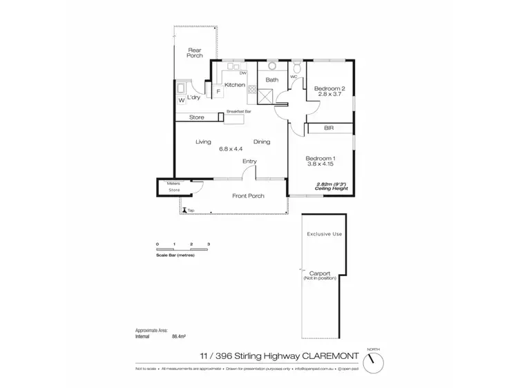 Floorplan of Homely apartment listing, 11/396 Stirling Highway, Claremont WA 6010