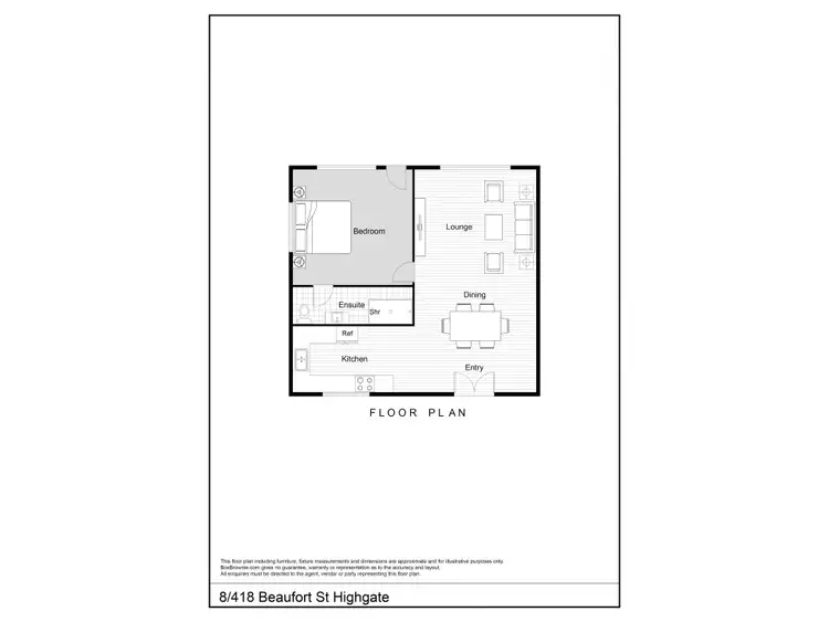 Floorplan of Homely unit listing, 8/418 Beaufort Street, Highgate WA 6003