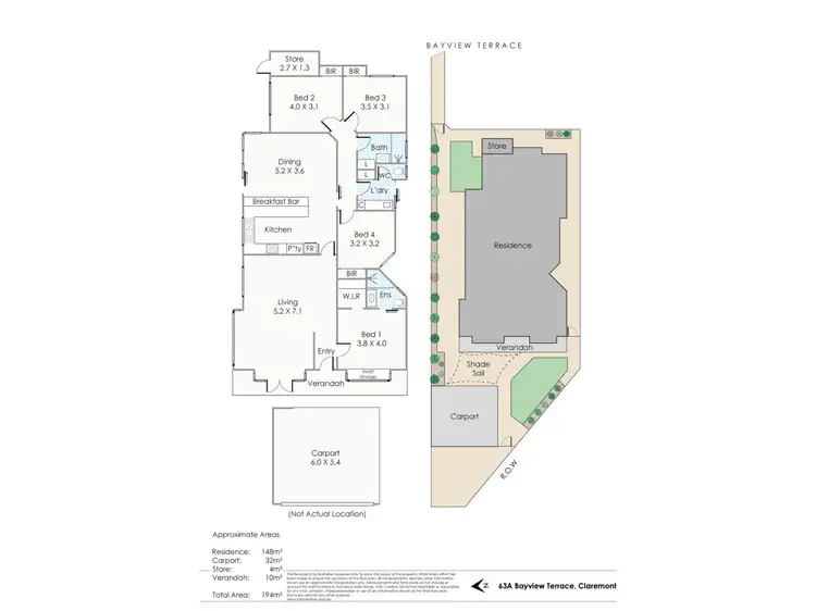 Floorplan of Homely house listing, 63A Bay View Terrace, Claremont WA 6010