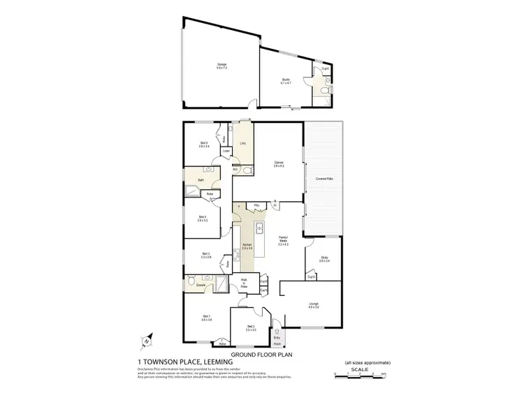 Floorplan of Homely house listing, 1 Townson Place, Leeming WA 6149