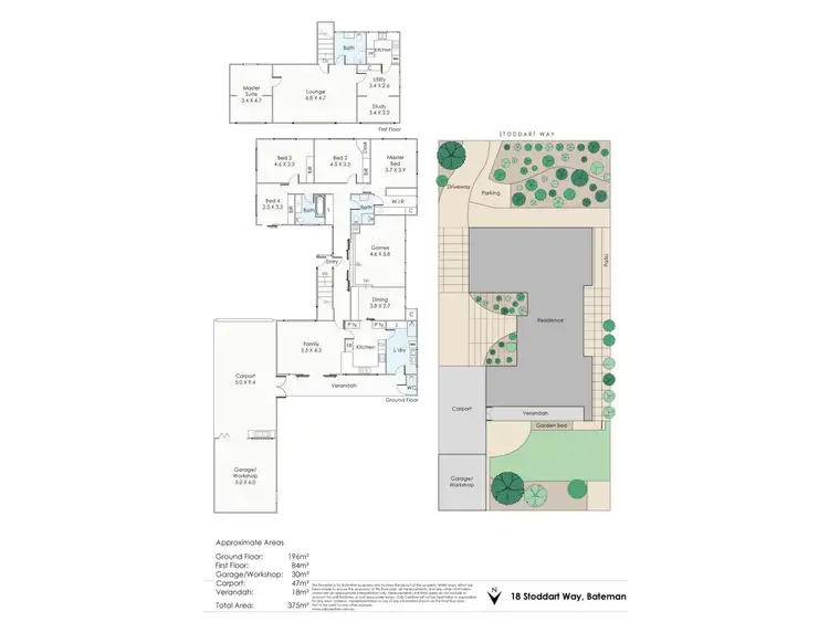 Floorplan of Homely house listing, 18 Stoddart Way, Bateman WA 6150