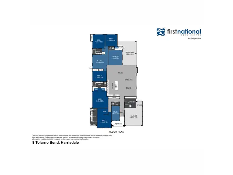 Floorplan of Homely house listing, 9 Tolarno Bend, Harrisdale WA 6112