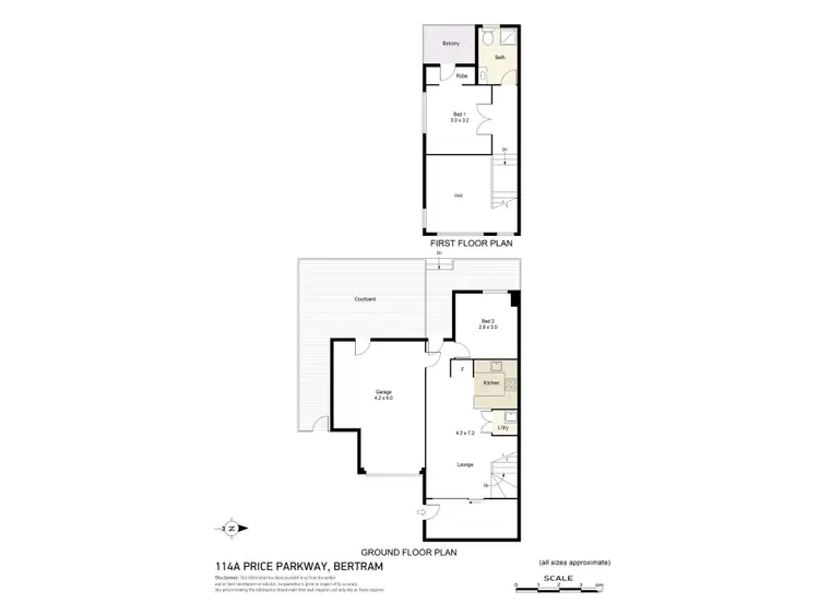 Floorplan of Homely townhouse listing, 114A Price Parkway, Bertram WA 6167