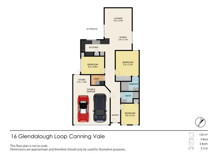 Floorplan of Homely house listing, 16 Glendalough Loop, Canning Vale WA 6155