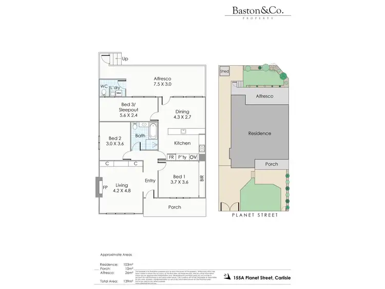 Floorplan of Homely house listing, 155A Planet Street, Carlisle WA 6101