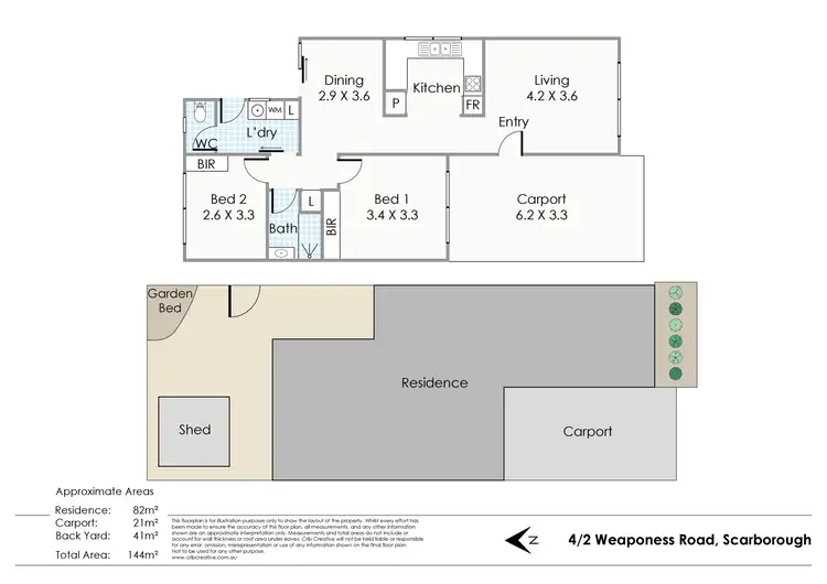 Floorplan of Homely villa listing, 4/2 Weaponess Road, Scarborough WA 6019