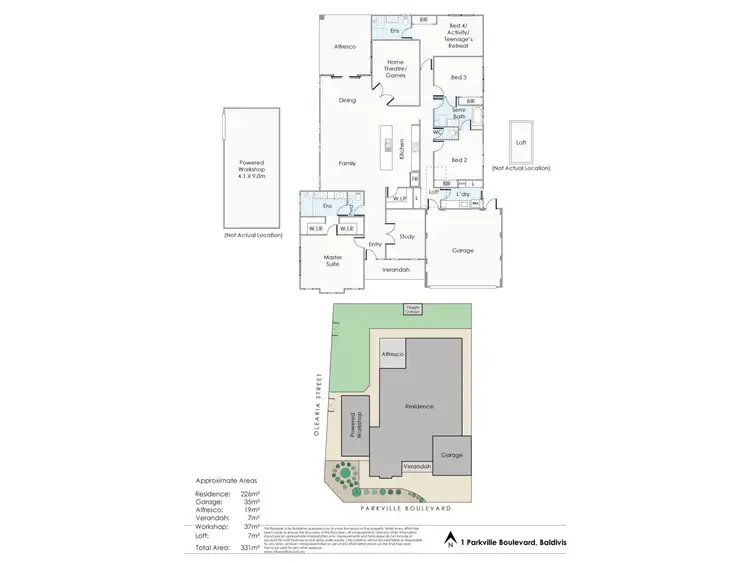 Floorplan of Homely house listing, 1 Parkville Boulevard, Baldivis WA 6171