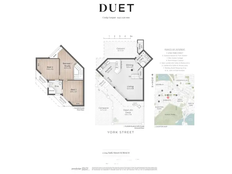Floorplan of Homely townhouse listing, 1/104 York Street, Subiaco WA 6008